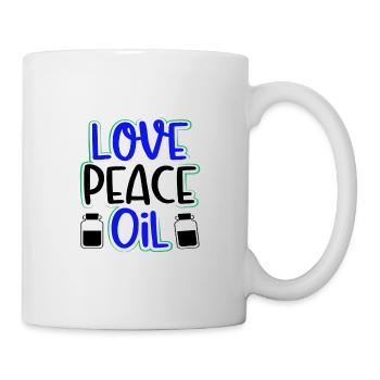 Love Peace Oil Fun Huiles Essentielles Praticien - Mug blanc - blanc - Droite