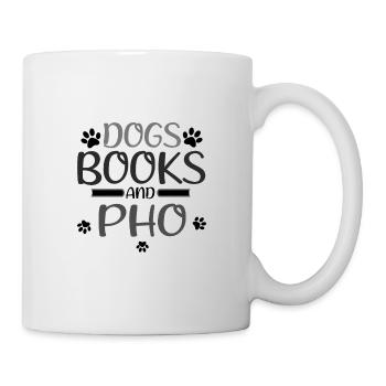Pho Lover Geschenke Hunde Bücher und Pho Reader Geschenke - Tasse - Weiß - Rechts