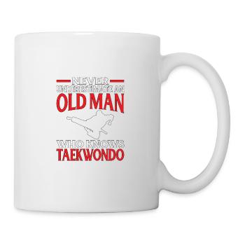 Opa Geschenk Unterschätze niemals Alter Mann weiß - Tasse - Weiß - Rechts