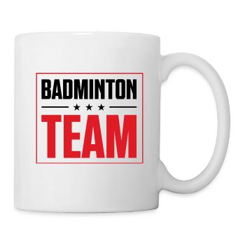 Badminton Team - Tasse - Weiß - Rechts