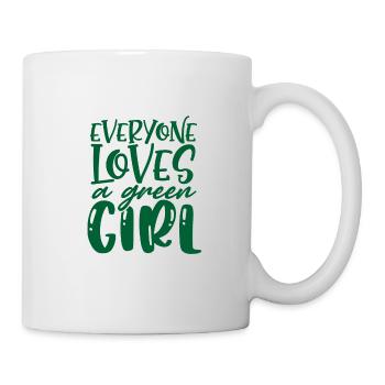 Cadeau écologiste Tout le monde aime une fille verte - Mug blanc - blanc - Droite