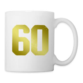 60 Number jersey - Mug - white - Right