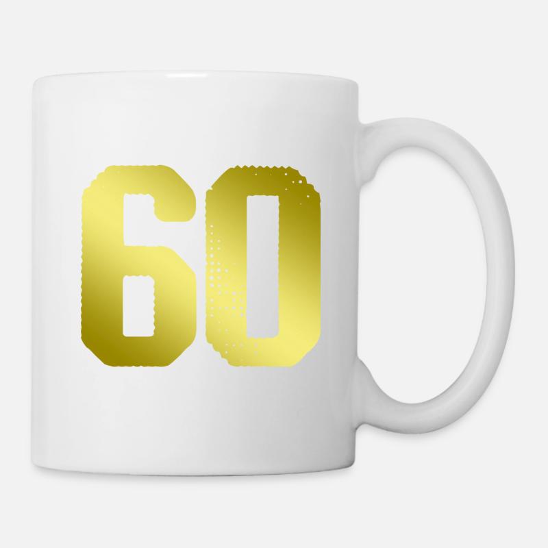 60 Zahl Trikot - Tasse - Weiß