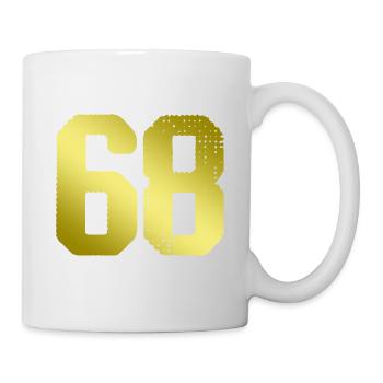 68 Maillot numéro - Mug blanc - blanc - Droite
