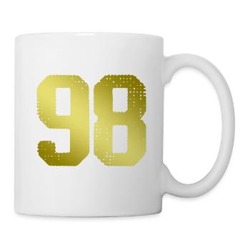98 Zahl Trikot - Tasse - Weiß - Rechts