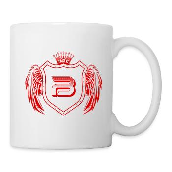 B Buchstabe Wappen - Tasse - Weiß - Rechts