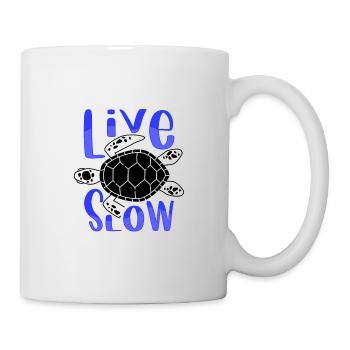 Relax and Live Slow Sea Turtle Beachy Vacation - Mug - white - Right