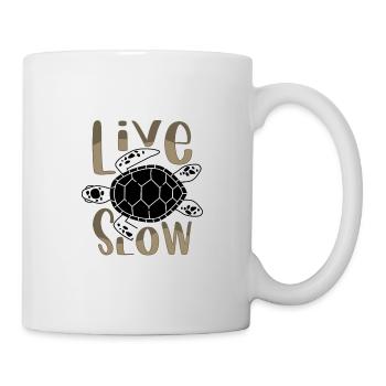 Relax and Live Slow Sea Turtle Beachy Vacation - Mug - white - Right