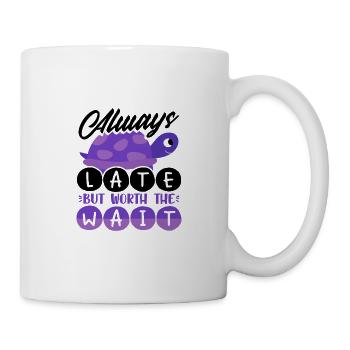 Always Late Worth the Wait Cute Turtle Lover Gift - Mug - white - Right