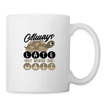 Always Late Worth the Wait Cute Turtle Lover Gift - Mug - white - Right