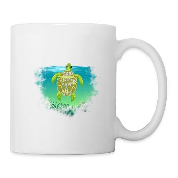 Sea Turtle Conservation Geschenk Überspringen Sie einen Strohhalm Save a - Tasse - Weiß - Rechts