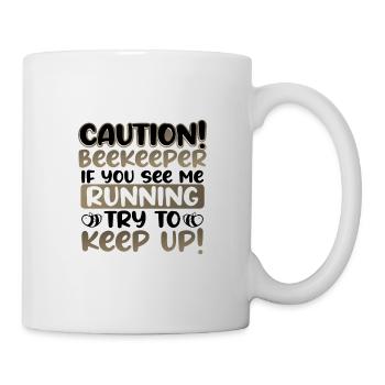 Apiculture Humour Attention Apiculteur Si Running - Mug blanc - blanc - Droite