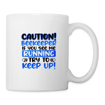 Apiculture Humour Attention Apiculteur Si Running - Mug blanc - blanc - Droite