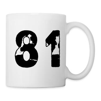 81 Zahl Trikot - Tasse - Weiß - Rechts