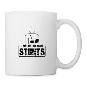Dare Devil Gifts Do My Own Stunts Funny broken - Mug - white - Right
