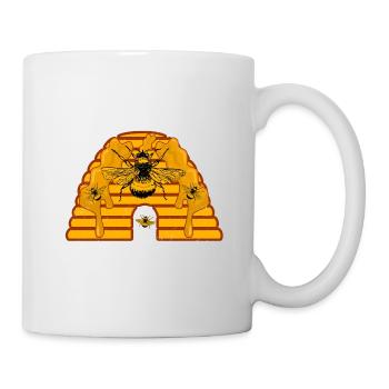 Queen Honeybee dans son cadeau d’apiculteur Beehive Fun - Mug blanc - blanc - Droite