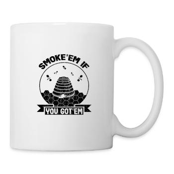 Beekeeper Gift Smoke 'em If You Got 'Em Behive - Mug - white - Right