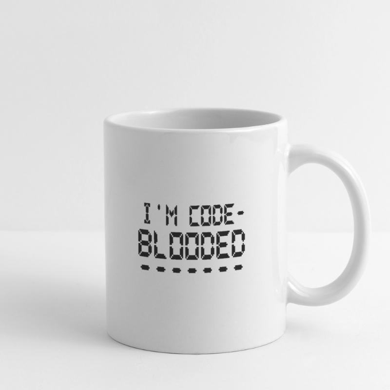 Computerprogrammierung Ich bin Code Blooded Programmierer Tasse