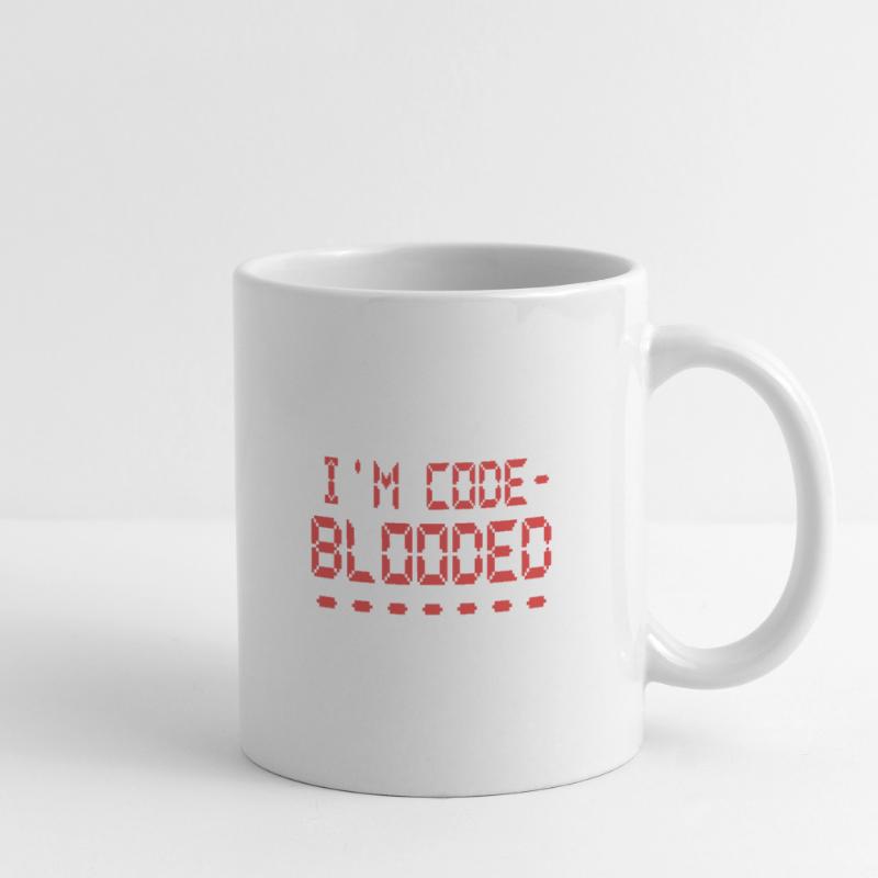 Programmation informatique Je suis programmeur Code Blooded Mug blanc