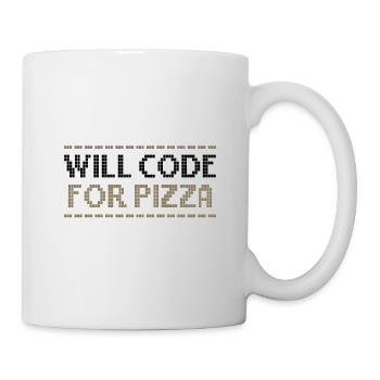Computer Coding Will Code for Pizza Programmer - Mug - white - Right