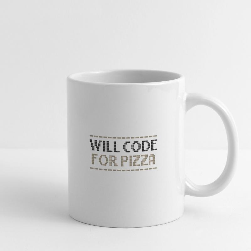 Le codage informatique codera pour le programmeur de pizza Mug blanc