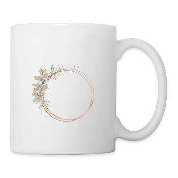 Eucalyptus Blue Gold Circle personnalisable - Mug blanc - blanc - Droite