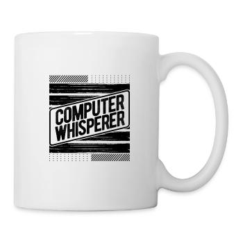 Computerflüsterer Geschenke Computer Geschenk Computer - Tasse - Weiß - Rechts