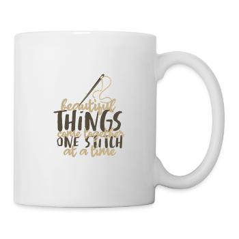 Näherin Schöne Dinge kommen zusammen - Tasse - Weiß - Rechts