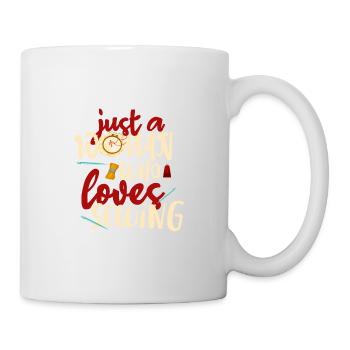 Schneiderin Geschenk Nur eine Frau, die gerne näht - Tasse - Weiß - Rechts