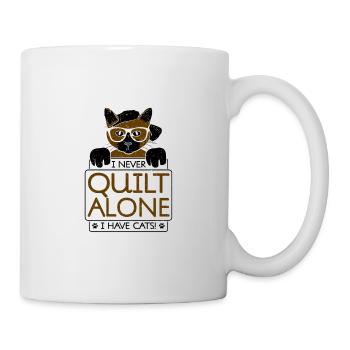 Chat aimant Quilter Cadeau Jamais Quilt Seul que j’ai - Mug blanc - blanc - Droite