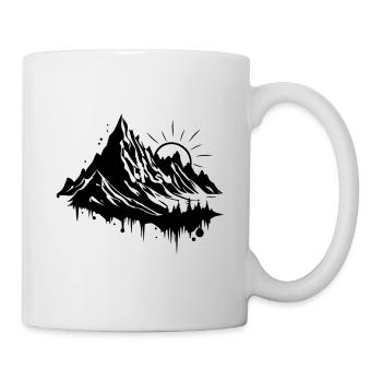 Mountains Silhouette Nature Symbol - Mug - white - Right