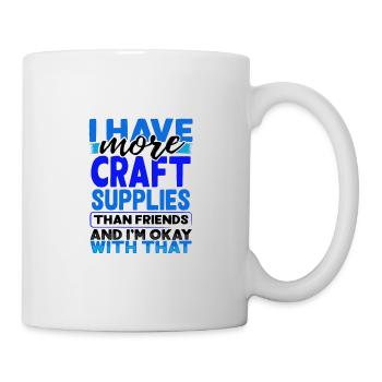 Crafter ont plus de fournitures d’artisanat que les amis ok - Mug blanc - blanc - Droite