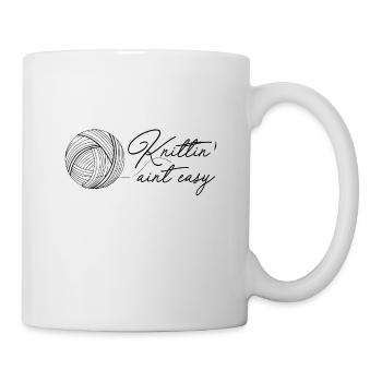 Stricken ist nicht einfach Spaß Stricken Geschenke - Tasse - Weiß - Rechts
