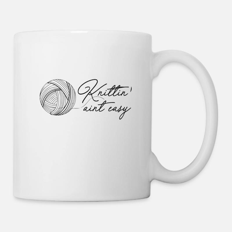 Stricken ist nicht einfach Spaß Stricken Geschenke - Tasse - Weiß