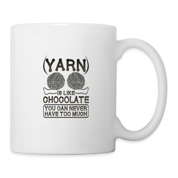 Stricken Geschenkgarn wie Schokolade noch nie - Tasse - Weiß - Rechts