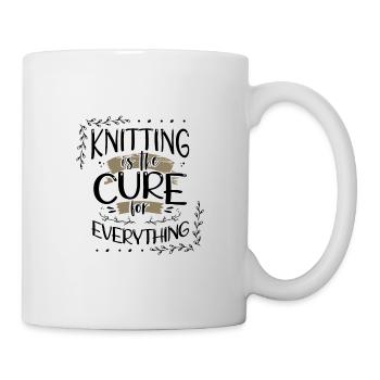 Stricken Geschenke Stricken ist das Heilmittel für alles - Tasse - Weiß - Rechts
