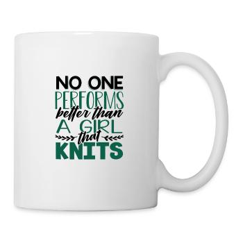 Cadeau de tricot de fille Personne ne fait mieux que - Mug blanc - blanc - Droite