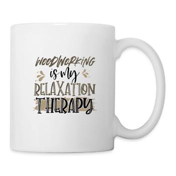 Cadeaux de menuisier Le travail du bois est ma détente - Mug blanc - blanc - Droite