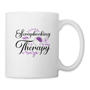 Scrapbooking ist meine Therapie Spaß Scrapbooker Geschenke - Tasse - Weiß - Rechts