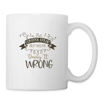 Un cadeau sarcastique n’est pas un maniaque du contrôle que vous faites - Mug blanc - blanc - Droite
