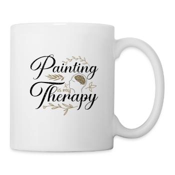 Maler Geschenke Malen ist mein Therapiegeschenk für einen - Tasse - Weiß - Rechts