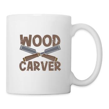 Wood Carver Crossed Woodworking Tools Woodworker - Mug - white - Right