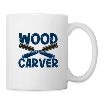 Wood Carver Crossed Woodworking Tools Woodworker - Mug - white - Right