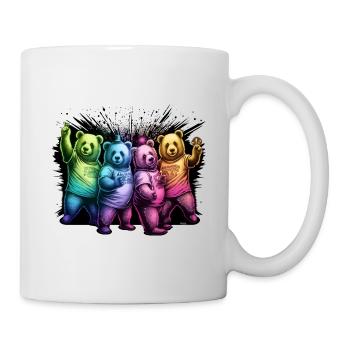 Conception de Bear Rave Party - Mug blanc - blanc - Droite