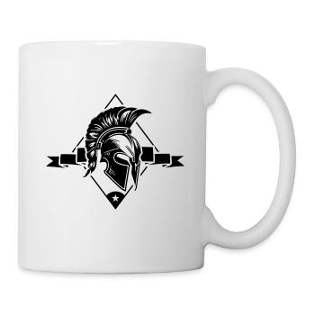Spartaner Helm Gladiator Sparta - Tasse - Weiß - Rechts