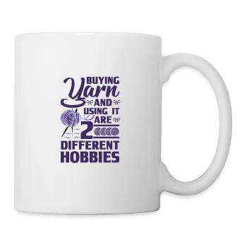 Stricken Humor Garn kaufen und verwenden 2 - Tasse - Weiß - Rechts