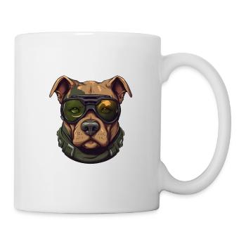 Patriotic Pitbull Dog Lover Military Appreciation - Mug blanc - blanc - Droite