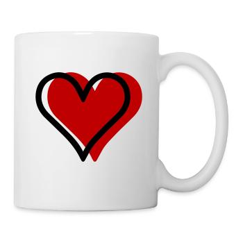 Symbole de l’amour du cœur - Mug blanc - blanc - Droite