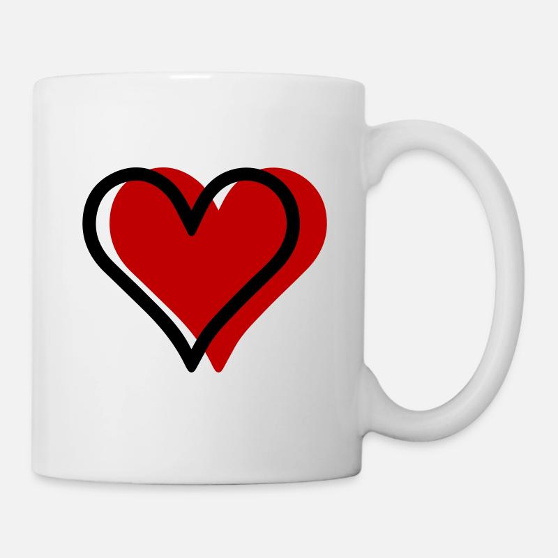 Herz Love Symbol - Tasse - Weiß