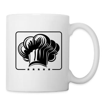 Chapeau de chef Symbole du chef - Mug blanc - blanc - Droite